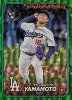 2024 Topps #553 Yoshinobu Yamamoto Green Foil Baseball Card