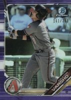 2019 Bowman Chrome Prospects #BCP179 Daulton Varsho Purple Refractor Baseball Card