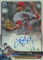 2018 Bowman Rookie Autographs Chrome #JF Jack Flaherty Baseball Card