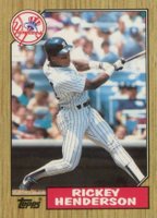 1987 Topps Tiffany #735 Rickey Henderson Baseball Card