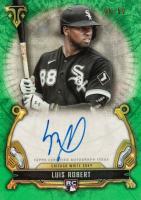 2020 Topps Triple Threads Rookie Autographs #RACLR Luis Robert Emerald Baseball Card