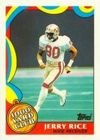 1989 Topps 1000 Yard Club #5 Jerry Rice Football Card