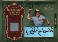 2004 Donruss Timeless Treasures Rookie Year Materials Signature #RY-9 Robin Yount Baseball Card