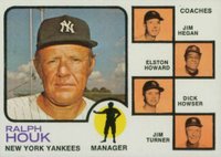 1973 Topps #116o Yankees Manager & Coaches No trees behind Hegan Baseball Card