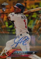 2018 Topps Chrome Update #HMT27 Ozzie Albies Autograph-Gold Refractor Baseball Card