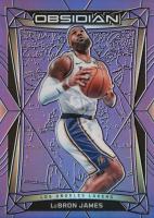 2023 Panini Obsidian #15 LeBron James Electric Etch Purple Flood Basketball Card