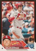 2023 Topps #16 Nolan Gorman Black Baseball Card
