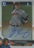 2018 Bowman Draft Chrome Draft Picks Autographs #CDAGR Grayson Rodriguez Baseball Card
