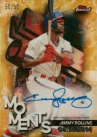 2024 Topps Finest Finest Moments Autographs #FMAJR Jimmy Rollins Gold Refractor Baseball Card
