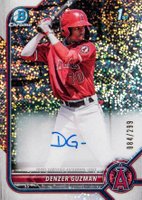 2022 Bowman Chrome Prospect Autographs #CPADG Denzer Guzman Speckle Refractor Baseball Card