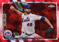 2021 Topps Chrome Sapphire #170 Jacob DeGrom Red Baseball Card