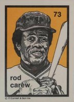 1984 O'Connell & Son Ink Mini Prints #73 Rod Carew Baseball Card