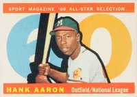 1960 Topps #566 Hank Aaron All-Star Baseball Card