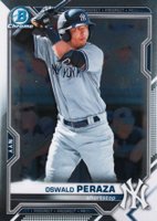 2021 Bowman Chrome Prospects #BCP50 Oswald Peraza Baseball Card