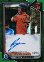 2024 Bowman Chrome Prospect Autographs #CPABE Bryce Eldridge Hta Green Lava Refractor Baseball Card