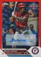 2023 Topps Pro Debut #PD68 Brady House Autograph-Red Foil Baseball Card