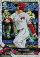 2018 Bowman Draft #BDC112 Jonathan India Chrome-With Bat-Sparkles Baseball Card