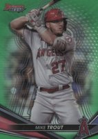 2022 Bowman's Best #14 Mike Trout Green Refractor Baseball Card