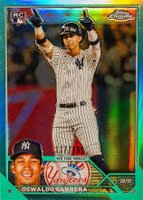 2023 Topps Chrome #69 Oswaldo Cabrera Aqua Refractor Baseball Card
