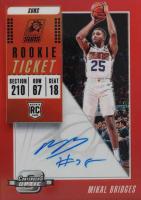 2018 Panini Contenders Optic  #130 Mikal Bridges Looking Left-Autograph-Red Basketball Card