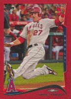 2014 Topps #1 Mike Trout Red Target Border Baseball Card