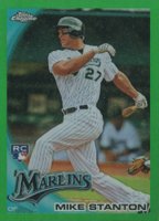 2010 Topps Chrome Wrapper Redemption #190 Giancarlo Stanton Green Refractor Baseball Card