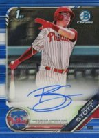 2019 Bowman Draft Chrome Draft Picks Autograph #CDABS Bryson Stott Blue Refractor Baseball Card