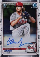 2020 Bowman Chrome Prospect Autographs #CPAEL Ethan Lindow Baseball Card