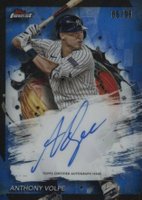 2024 Topps Finest Finest Autographs #FAAV Anthony Volpe Blue Refractor Baseball Card