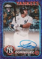 2024 Topps Chrome Rookie Autographs #RAJDZ Jasson Dominguez Purple Speckle Refractor Baseball Card