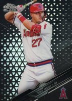 2020 Topps Chrome Black #100 Mike Trout Refractor Baseball Card