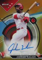 2023 Topps Finest Finest Autographs #JWA Jordan Walker Gold Baseball Card