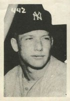 1955 All American Sports Club-Hand Cut #442 Mickey Mantle Baseball Card