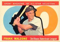 1960 Topps #557 Frank Malzone All-Star Baseball Card