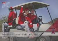 2018 Topps Now Road to Opening Day #OD182 Justin Upton/Mike Trout/Shohei Ohtani Baseball Card