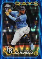 2024 Topps Chrome #213 Junior Caminero Blue Raywave Baseball Card