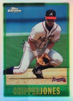 1997 Topps Chrome #97 Chipper Jones Refractor Baseball Card