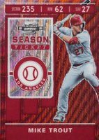 2020 Panini Chronicles Contenders Optic #9 Mike Trout Ruby Wave Baseball Card