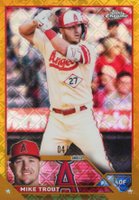 2023 Topps Chrome Logofractor Edition #27 Mike Trout Gold Refractor Baseball Card