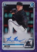 2020 Bowman Draft Chrome Draft Picks Autographs #CDAMM Max Meyer Purple Refractor Baseball Card