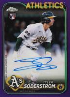 2024 Topps Chrome Update Chrome Baseball Update Series Autographs #ACTS Tyler Soderstrom Purple Refractor Baseball Card