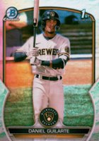 2023 Bowman Chrome Prospects #BCP21 Daniel Guilarte Lunar Glow Refractor Baseball Card