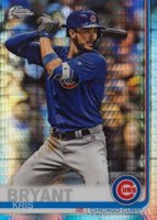 2019 Topps Chrome #25 Kris Bryant Batting-Prism Refractor Baseball Card