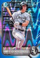 2022 Bowman Chrome Prospects #BCP71 Colson Montgomery Blue Raywave Refractor Baseball Card