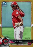 2018 Bowman Chrome Prospects #BCP171 Jeter Downs Gold Refractor Baseball Card