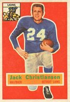 1956 Topps #20 Jack Christiansen Football Card