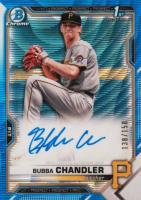 2021 Bowman Draft Chrome Draft Pick Autographs #CDABC Bubba Chandler Blue Wave Refractor Baseball Card