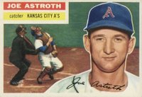 1956 Topps #106w Joe Astroth White Back Baseball Card