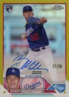 2023 Topps Chrome Update Autograph #RABM Bobby Miller Gold Baseball Card