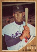 1962 Topps #190c Wally Moon With Cap Baseball Card